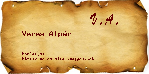 Veres Alpár névjegykártya